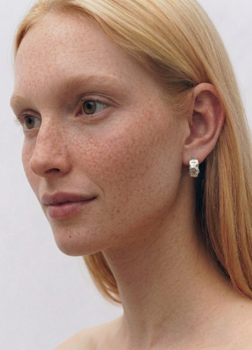 LAVA-02L silver earrings small