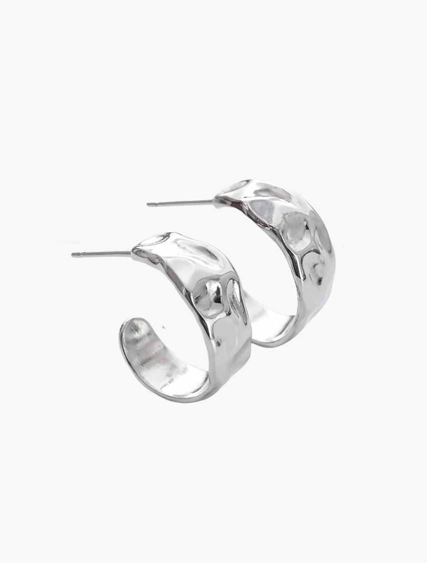 LAVA-02L silver earrings