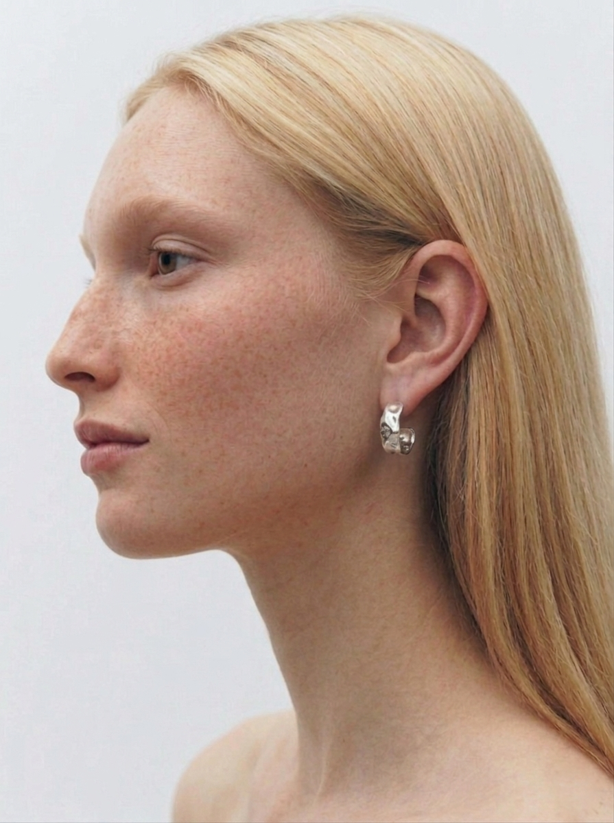 LAVA-02L silver earrings